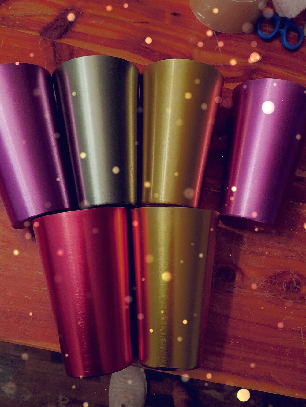 Vintage Aluminum Tumblers  Drinking Cup Total 5,  16oz